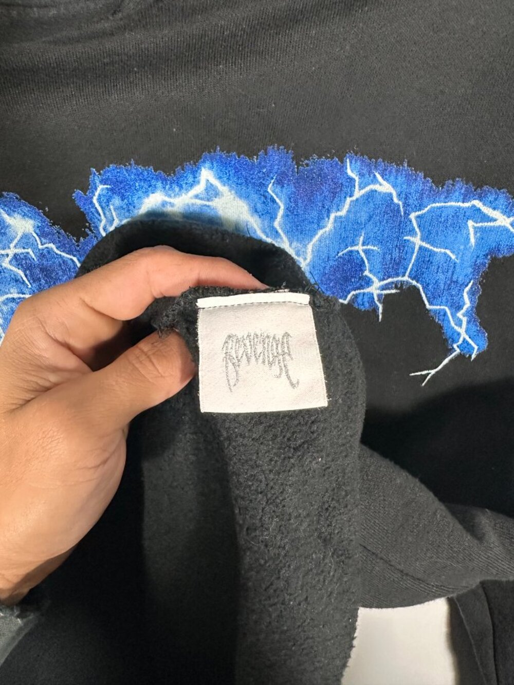 Revenge Anarchy Lightning Logo Pullover Hoodie Size Mens M - Picture 5 of 9